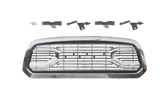 Goodmatchup Front Grille For 2013 2014 2015 2016 2017 2018 Dodge Ram 1500 Chrome Grill Big Horn Style With Letters W/lights