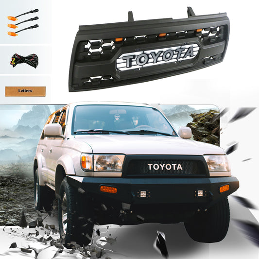 Grille For 3rd gen 1996 1997 1998 1999 2000 2001 2002 4Runner trd pro grill with 3 led Lights and toyota enblem