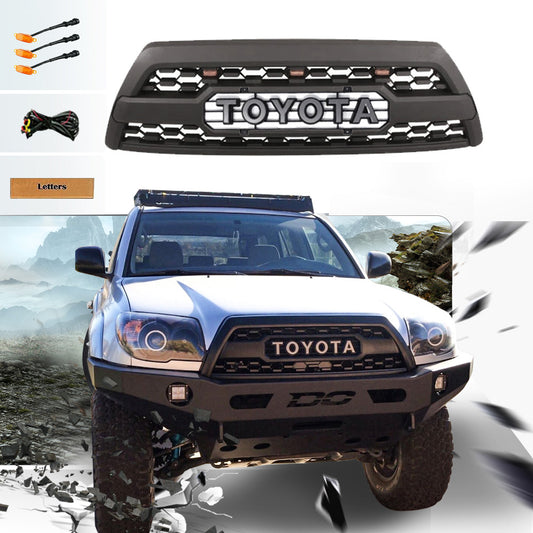 Goodmatchup Front Grille For 4th Gen 2006 2007 2008 2009 Toyota 4Runner Trd Pro Grill Replacement With Raptor Lights Black