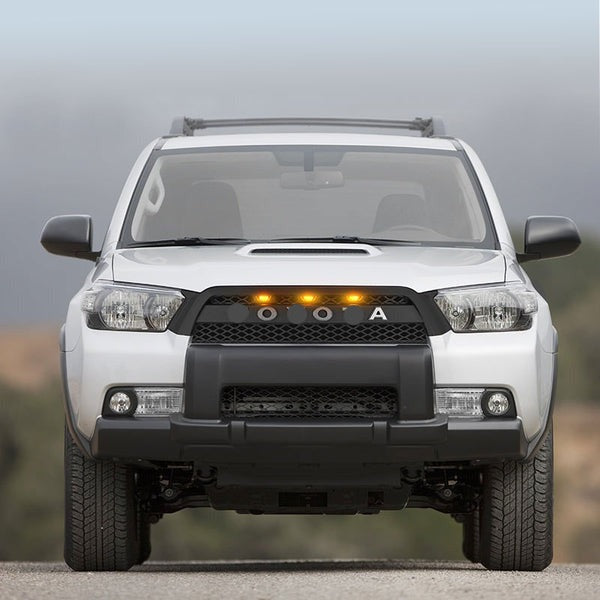 Front Grille Fits For 2010 2011 2012 2013 5th Gen 4Runner Trd Pro Grill With Raptor Lights W/Letters