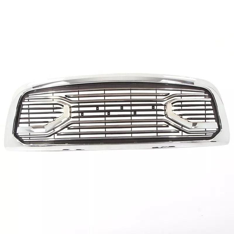 Chrome Big Horn Style Front Grille For 2013 2014 2015 2016 2017 2018 Dodge Ram 1500 With Letters W/lights - Goodmatchup