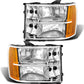 For 07-13 GMC Sierra 1500/07-14 GMC Sierra 250HD Ch Roman Housing Headlight Replacement L+R - Goodmatchup