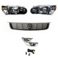 For 2000 - 2002 Toyota Corolla Black Headlights Corner Fog Lights Chrome Grille - Goodmatchup