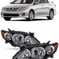 For 2011 - 2013 Toyota Corolla Black Headlights Type S Lamps Replacement Pair Set - Goodmatchup