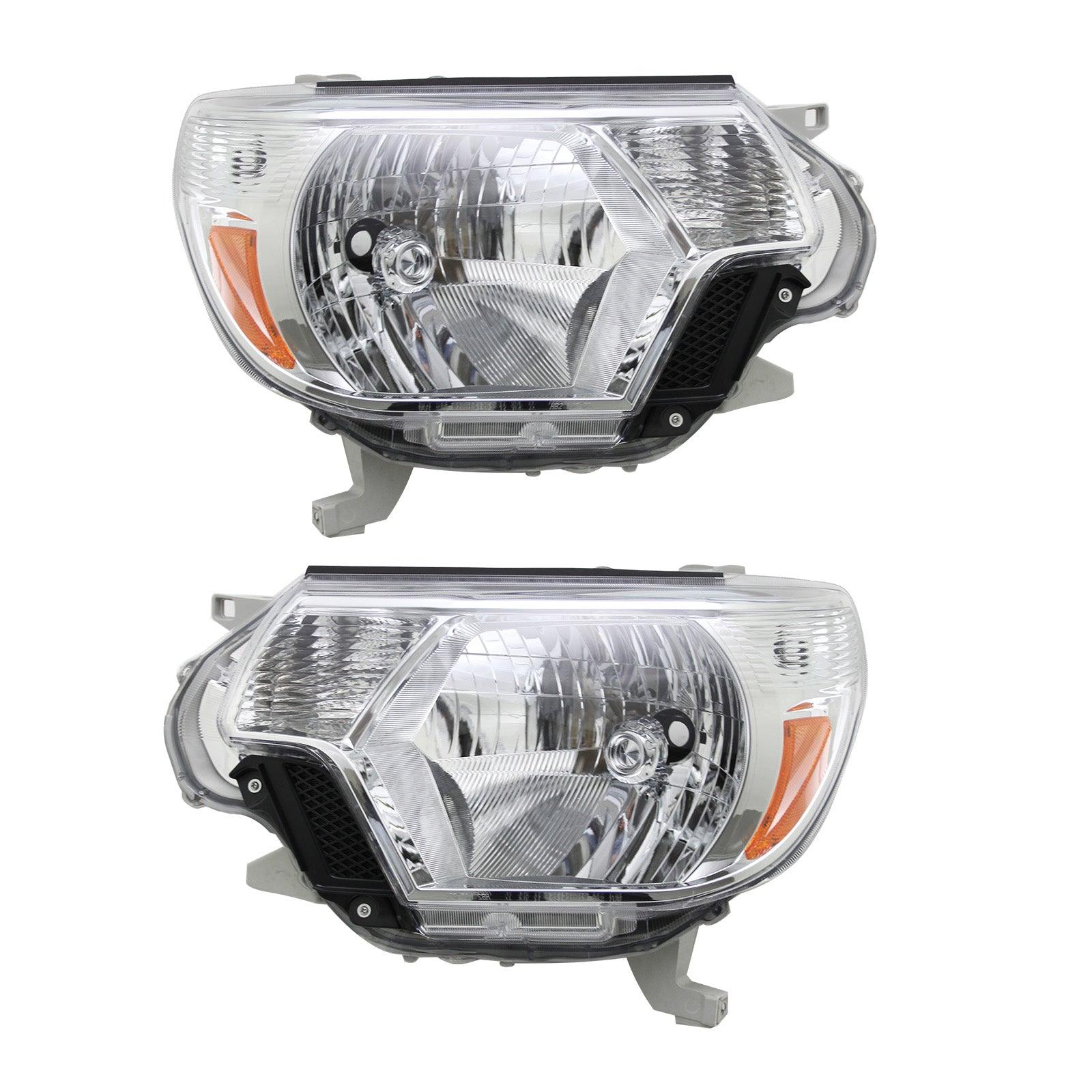 For 2012 2013 2014 2015 Toyota Tacoma Chrome Headlight Set Left Right for-2012-2013-2014-2015-toyota-tacoma-chrome-headlight-set-left-right