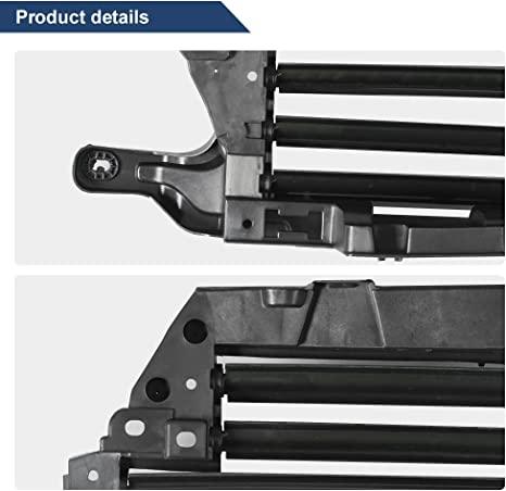 For 2018-20 Ford F-150 Upper Radiator Grille Air Shutter Control Assembly Black Without controller/motor - Goodmatchup