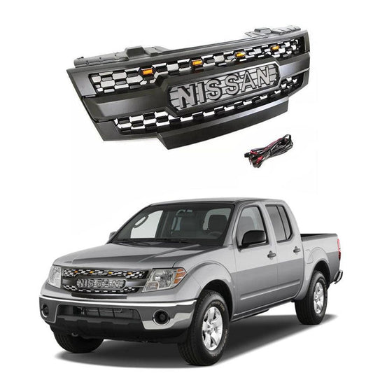 Front Grill Fits For Nissan Frontier 2009-2016 Aftermarket Grill With Letters & Lights - Goodmatchup