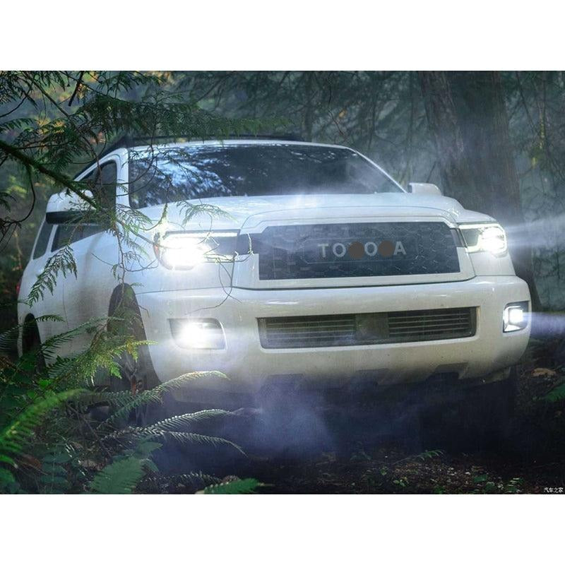 Front Grill For 2019 2020 2021 Toyota Sequoia TRD Pro Aftermarket Grille Repalcement W/Letters Matte Black - Goodmatchup