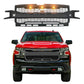Front Grill for 2019 2020 Chevrolet Silverado 1500 with 3+2 LED Lights & Letters Black - Goodmatchup
