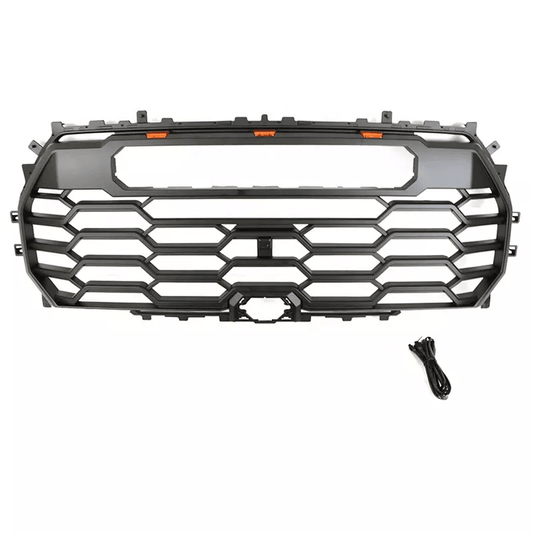 Front Grill For 2022-2023 Tundra Trd Pro Grill With 3 LED Lights and Toyota Letters - Goodmatchup