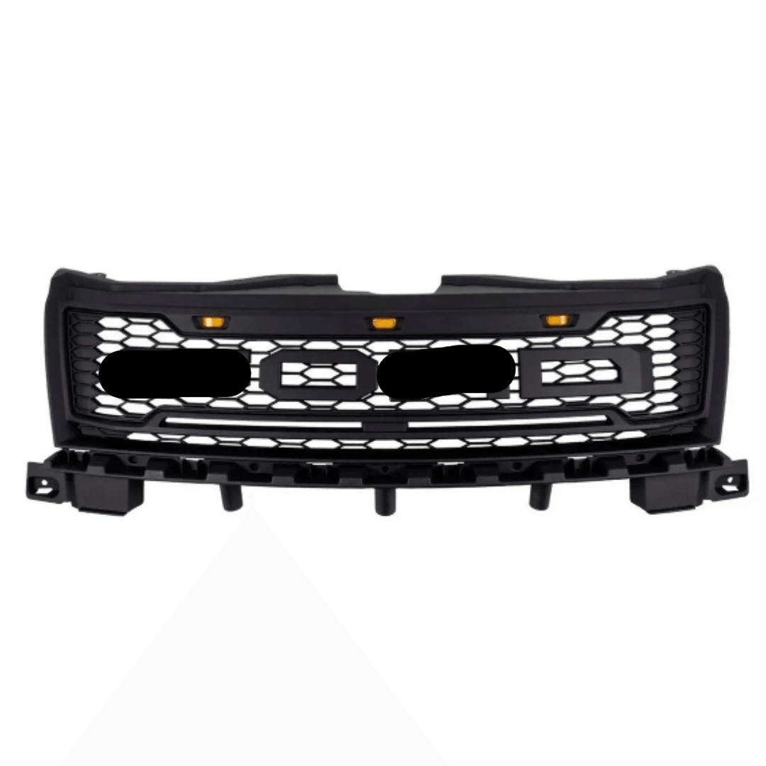 Front Grille For 2007 2008 2009 2010 2011 Ford Edge W/ LED Lights & Letters Matte Black - Goodmatchup