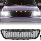 Goodmatchup Front Grill For 1999 2000 2001 2002 2003 f150 Raptor Grill W/LED Lights & Letters Matte Black - Goodmatchup