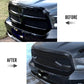 Goodmatchup Grill For 2013 2014 2015 2016 2017 2018 Ram 1500 Grill Horizontal Billet Grill With Letters Matte Black - Goodmatchup