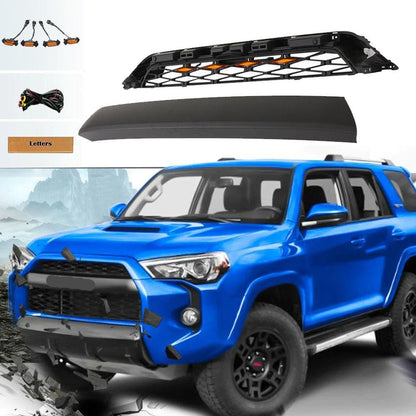 Goodmatchup Grill For 5th Gen 2020 2021 2022 2023 Toyota 4Runner Trd Pro Grill With Raptor Lights Black - Goodmatchup