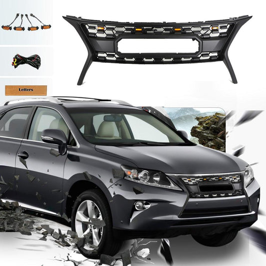 Grill For 2013 2014 2015 2016 Lexus RX270 350 450H With letters & LED Lights Matte Black - Goodmatchup