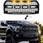 Grill For 2015 2016 2017 f150 Raptor Grill W/ Letters & LED MATTE BLACK - Goodmatchup