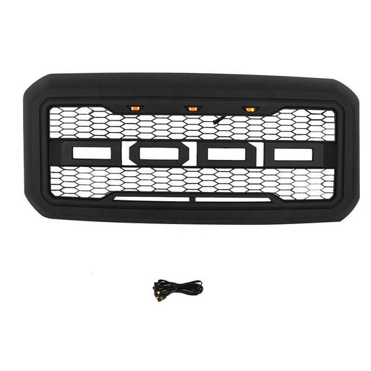 Grille For 2011 2012 2013 2014 2015 2016 Ford F250 F350 Super Duty Raptor Style Grill Matte Black - Goodmatchup