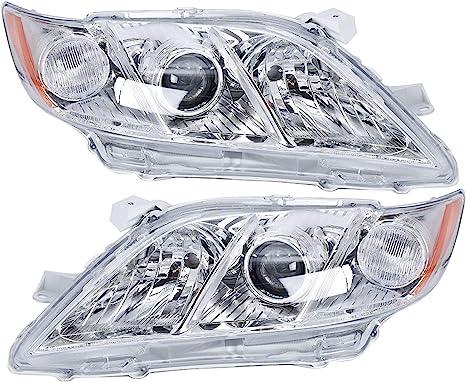 Headlight Assembly Compatible with 2007 2008 2009 Toyota Camry Passenger and Driver Side - Goodmatchup