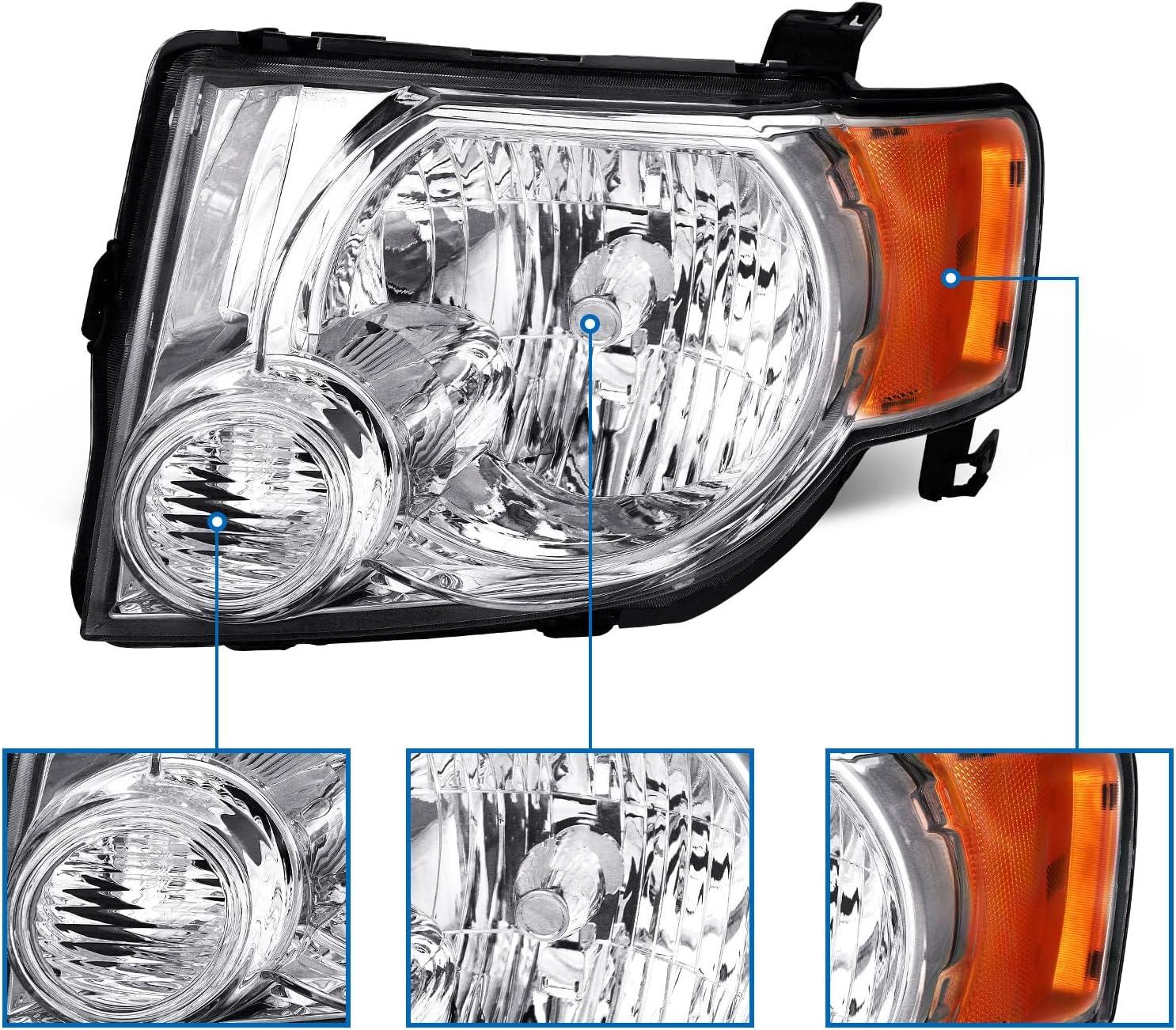 Headlight for 2008-2012 Ford Escape Driver and Passenger Side - Goodmatchup