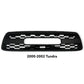 Front Grille For 2000 2001 2002 Toyota Tundra Trd Pro Grille Replacement With Amber Lights and Letters Matte Black