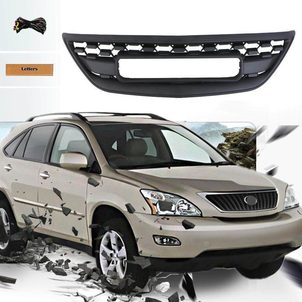 Matte Black Grill For 2004 2005 2006 2007 2008 2009 Lexus RX350 With letters & LED Lights - Goodmatchup