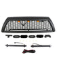 Mesh Aftermarket Front Grill For 2006 2007 2008 2009 Toyota 4Runner With letters & LED Lights Matte Black - Goodmatchup