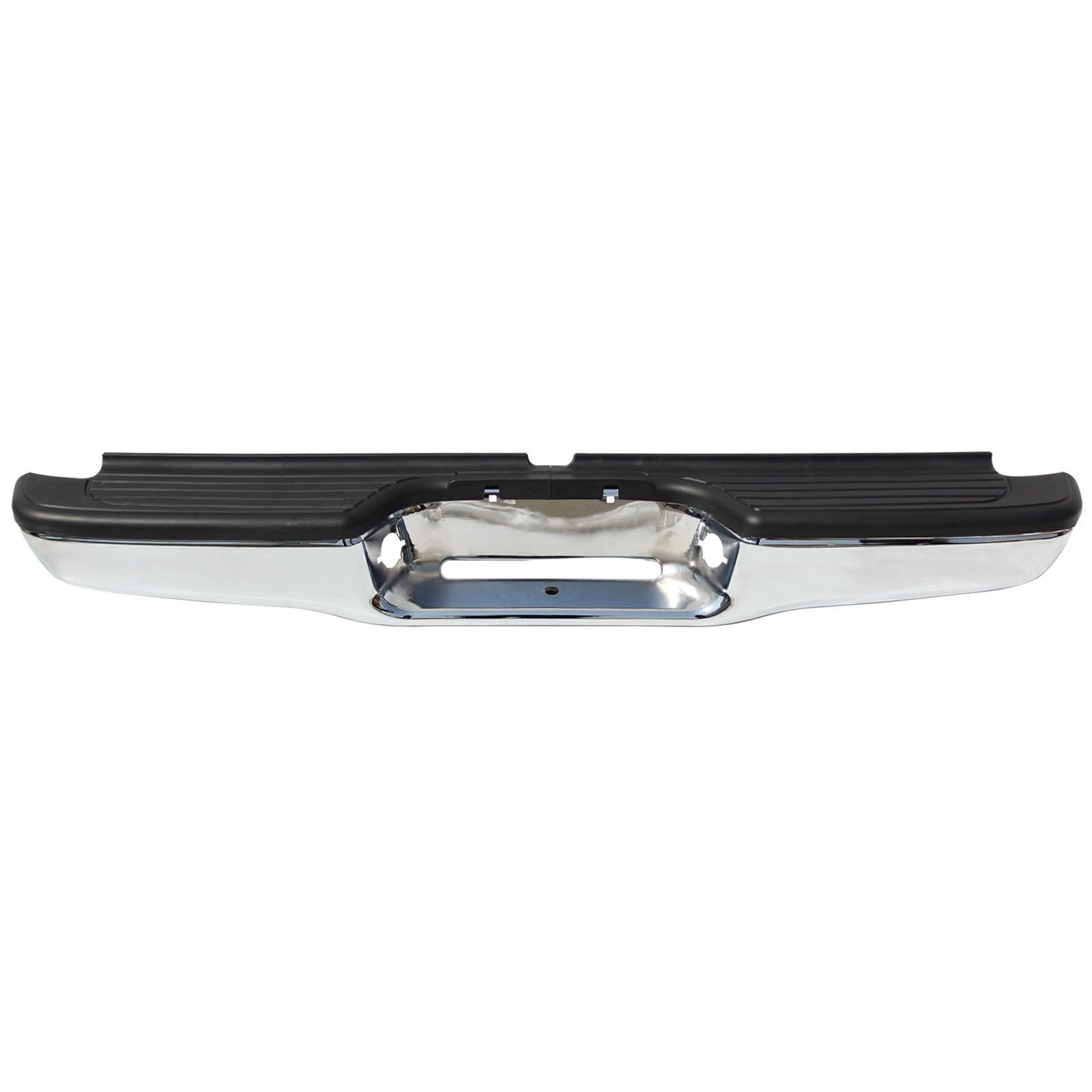 NEW Chrome - Complete Rear Steel Bumper Assembly For 1995 1996 1997 1998 1999 2000 2001 2002 2003 2004 Toyota Tacoma - Goodmatchup