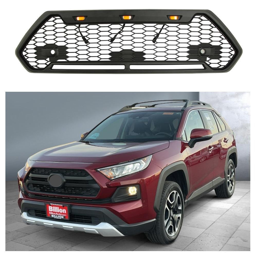 New Honeycomb Style Front Grille For 2019 2020 2021 2022 Toyota RAV4 TRD/ADVENTURE With Amber Lights - Goodmatchup