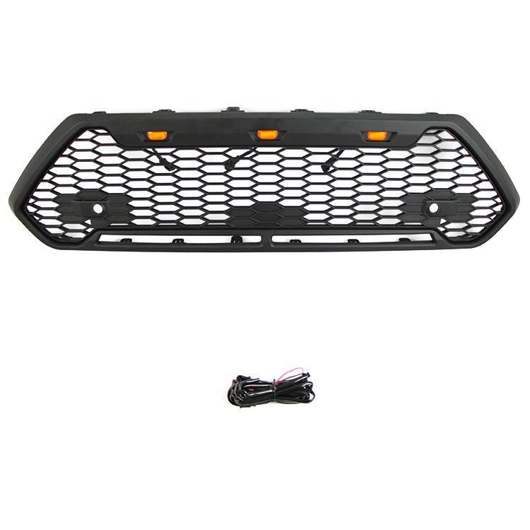 New Honeycomb Style Front Grille For 2019 2020 2021 2022 Toyota RAV4 TRD/ADVENTURE With Amber Lights - Goodmatchup