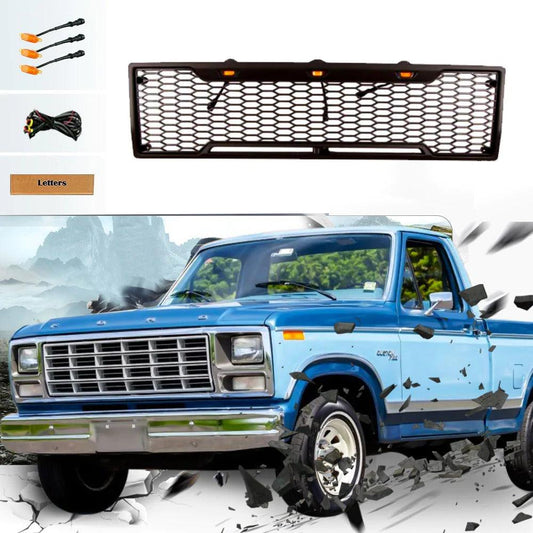 Raptor Front Grill For Ford f150 1980 1981 1982 1983 1984 1985 1986 W/letters &Lights - Goodmatchup