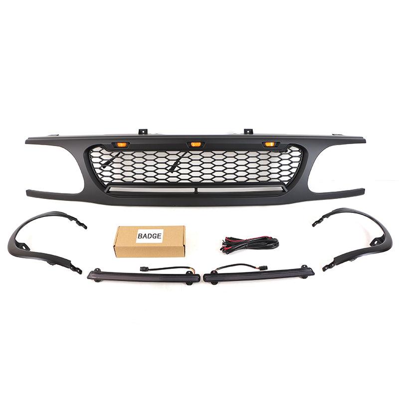 Raptor Style Black Grill For 1995 1996 1997 1998 1999 2000 2001 Ford Explorer Aftermarket Grill Replacement W/E lights - Goodmatchup