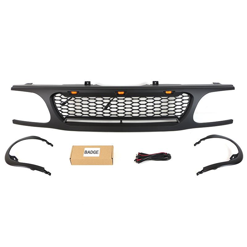 Raptor Style Black Grill For 1995 1996 1997 1998 1999 2000 2001 Ford Explorer Aftermarket Grill Replacement W/E lights - Goodmatchup