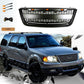 Raptor Style Front Grill For 2003 2004 2005 2006 Ford Expedition W/Lights & Letters Matte Black - Goodmatchup