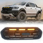 Raptor Style Front Hood Grille For 2019 2020 2021 Ford Ranger W/ Lights & Letters - Goodmatchup