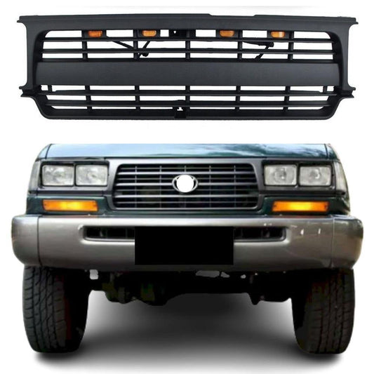 TRD Grill For 1990 1991 1992 1993 1994 1995 1996 1997 Toyota Land Cruiser LC80 with Emblem and Lights - Goodmatchup